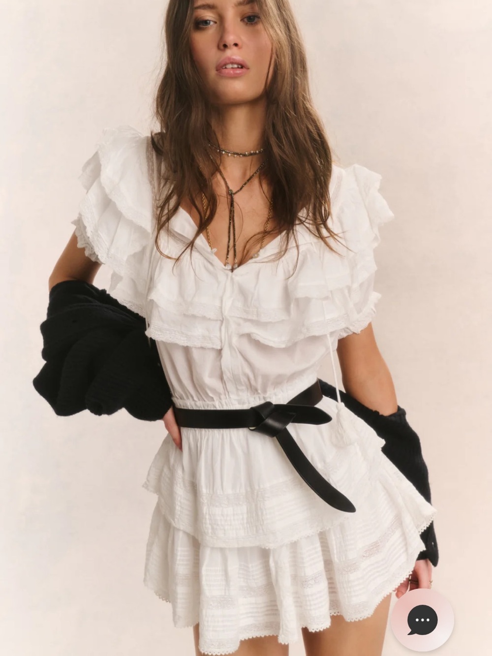 LoveShackFancy Liv Cotton Ruffled Heritage Dress